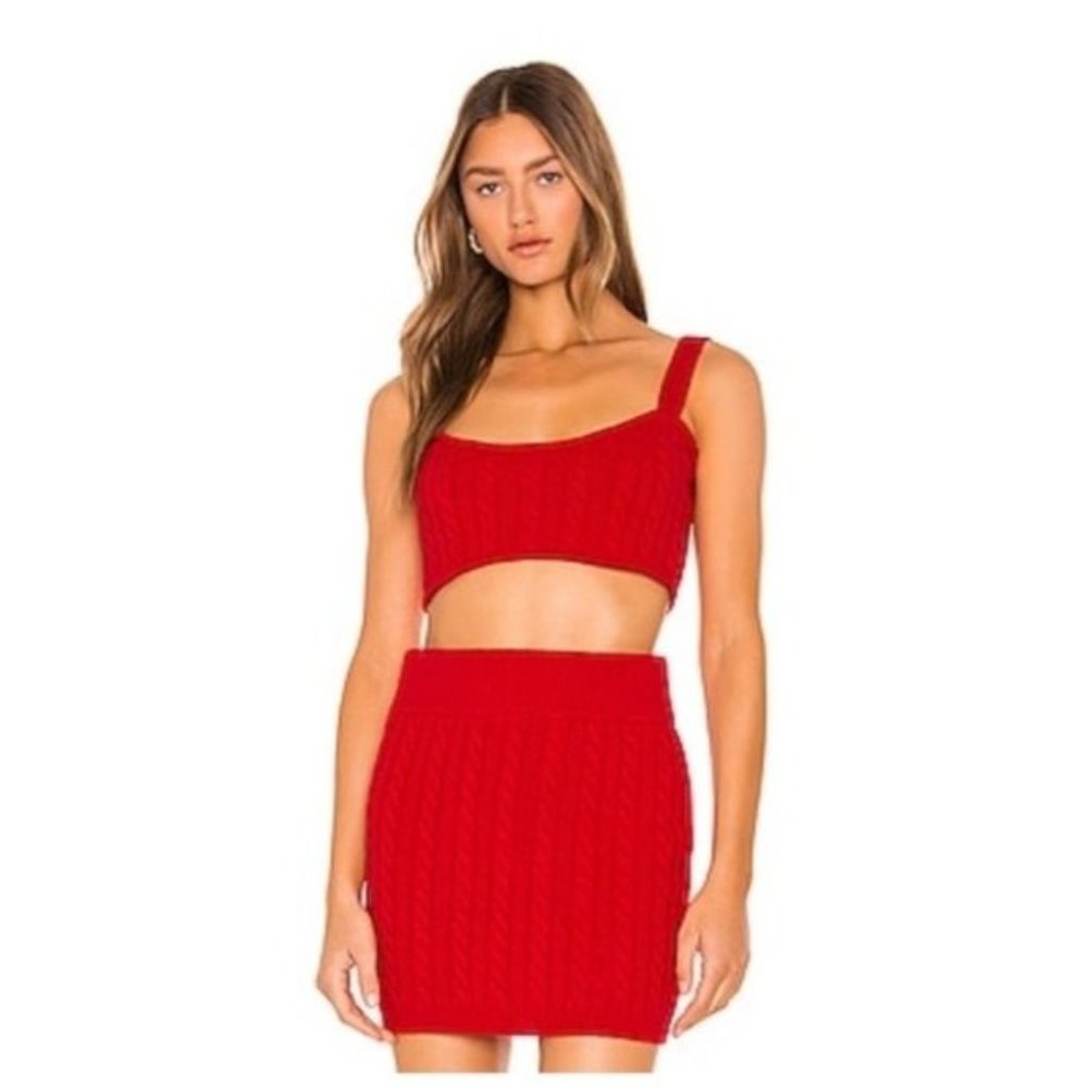 Ronny Kobo X REVOLVE Tanna Top in Red
